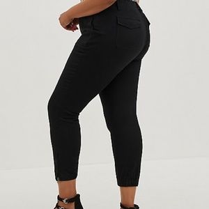Torrid Comfort Flex Waist Zip Cuff Jogger - Stretch Twill Black - Size 18T - NWT